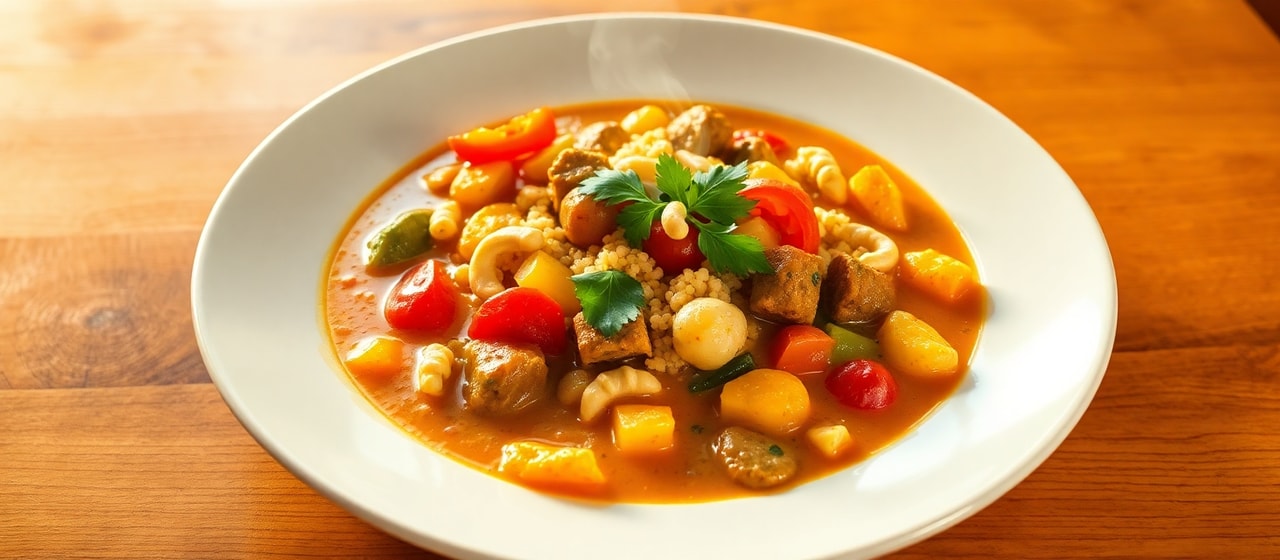Moqueca de Palmito with Cashew Farofa