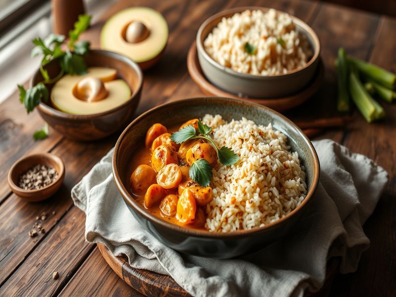 Moqueca de Palmito with Cashew Rice