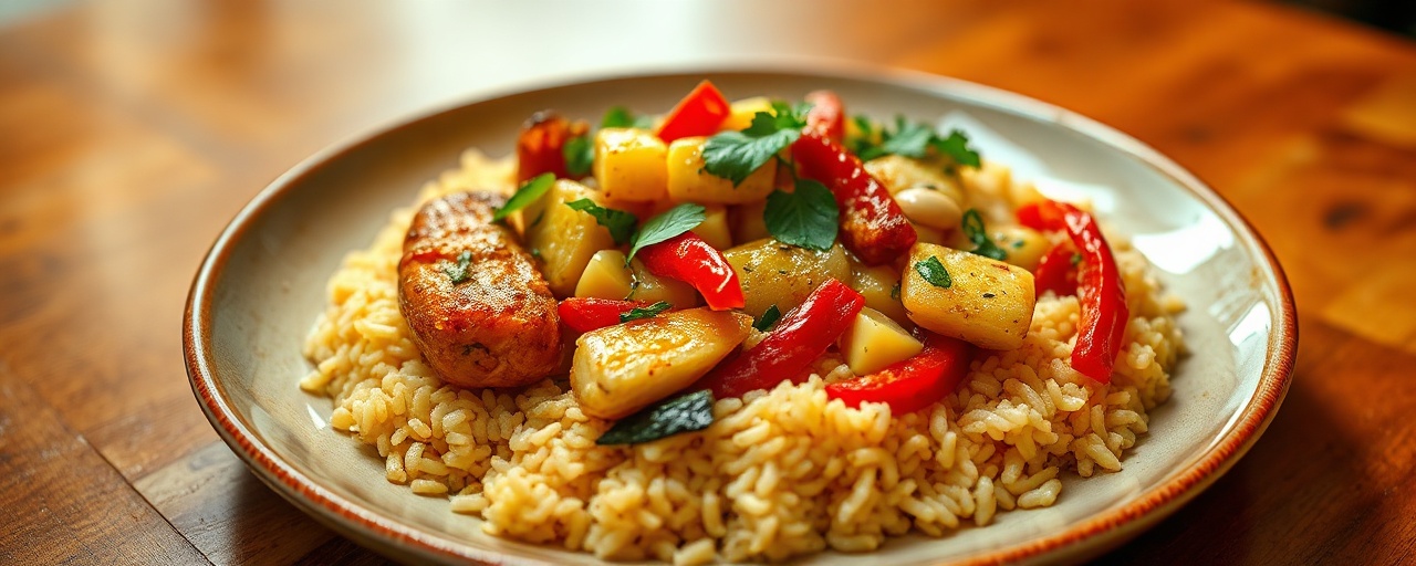 Moqueca de Palmito with Cashew Rice