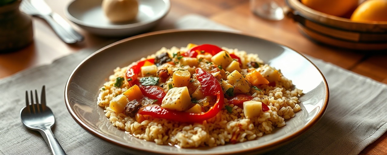 Moqueca de Palmito with Cashew Rice