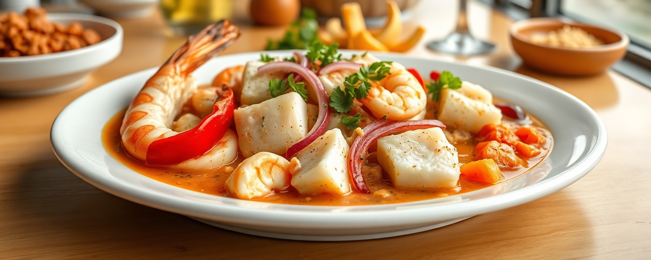 Moqueca de Peixe com Camarão