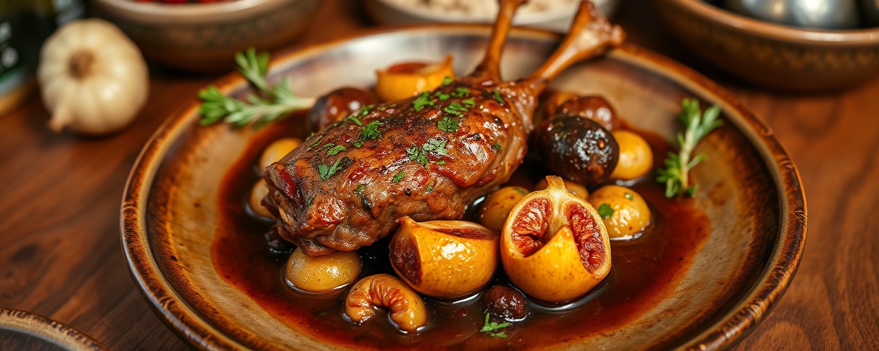 Moroccan Braised Duck with Figs and Spices
