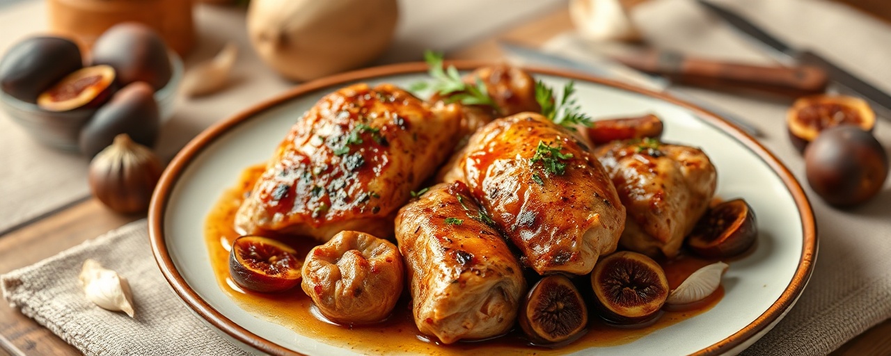 Moroccan Chicken with Saffron and Figs