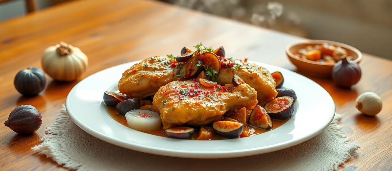 Moroccan Chicken with Saffron and Figs
