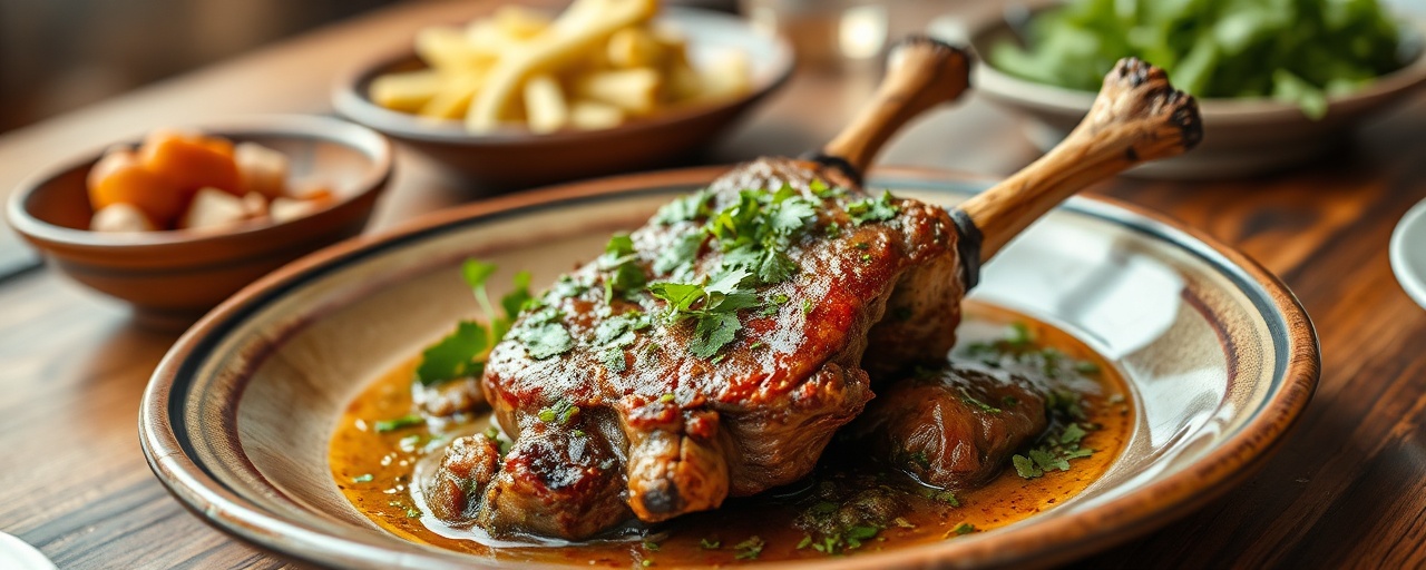 Moroccan Fire-Roasted Lamb Mechoui with Galangal-Chermoula