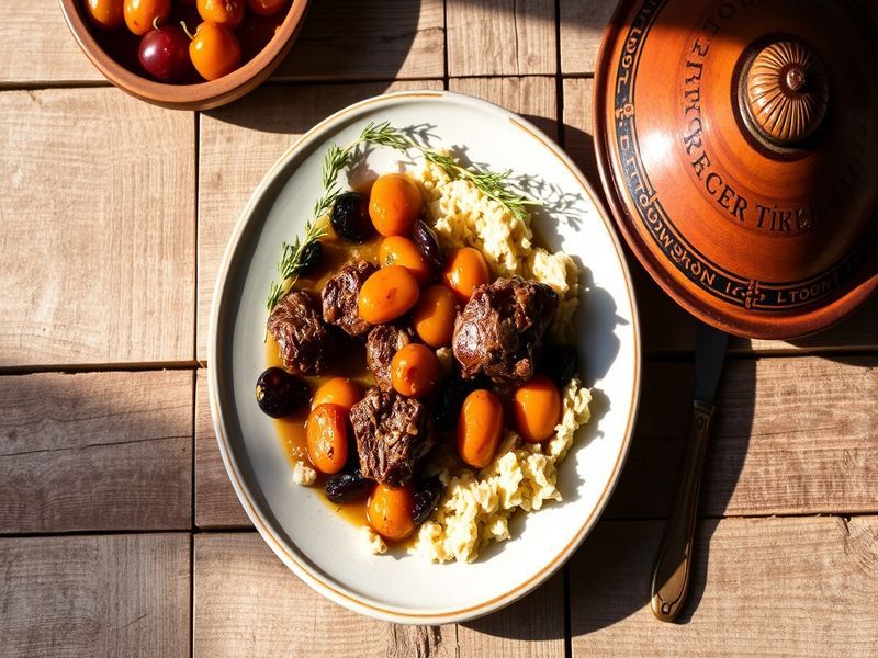 Moroccan Lamb Tagine with Prunes and Apricots