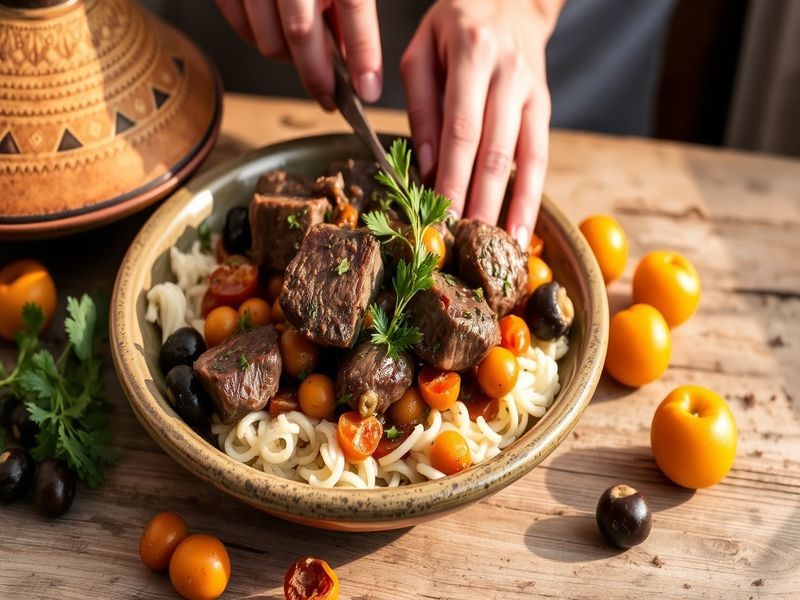 Moroccan Lamb Tagine with Sweet Prunes and Apricots