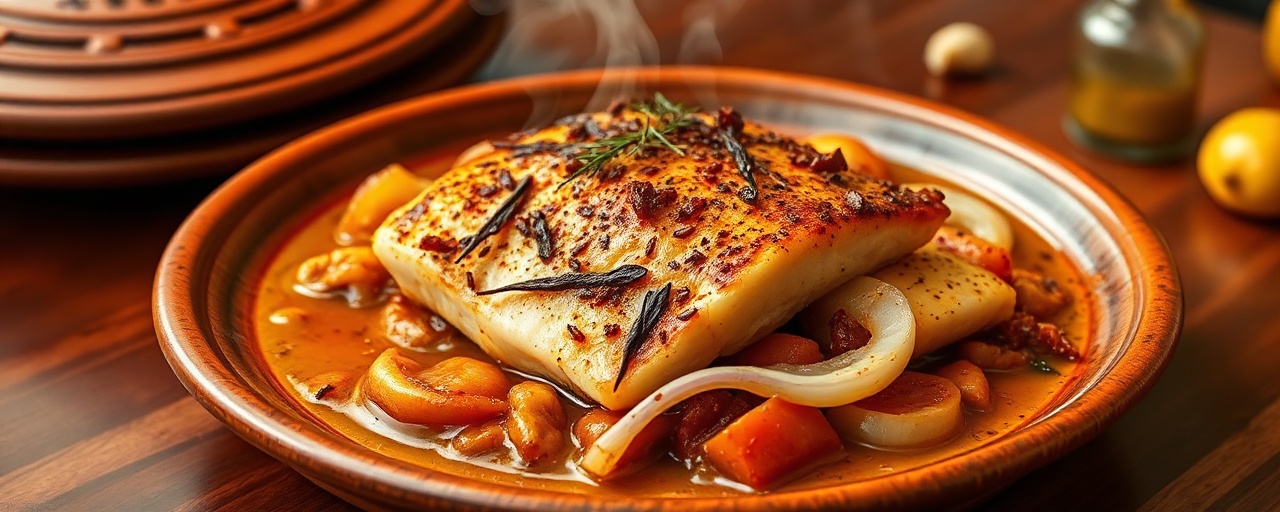 Moroccan Spiced Cod Tagine