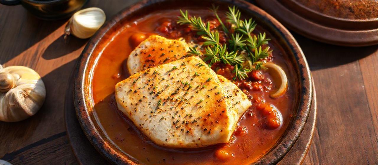 Moroccan Spiced Cod Tagine