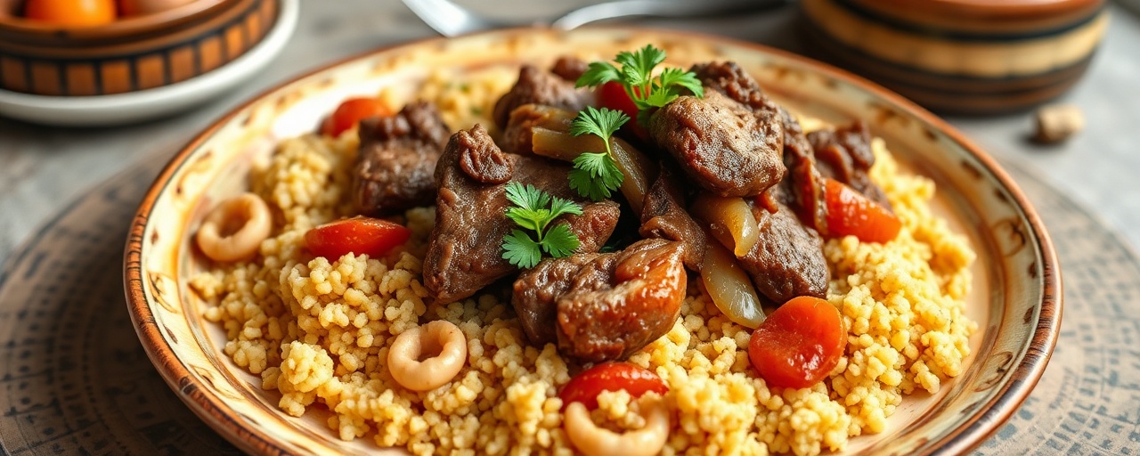 Moroccan Spiced Lamb and Apricot Tagine with Minted Couscous