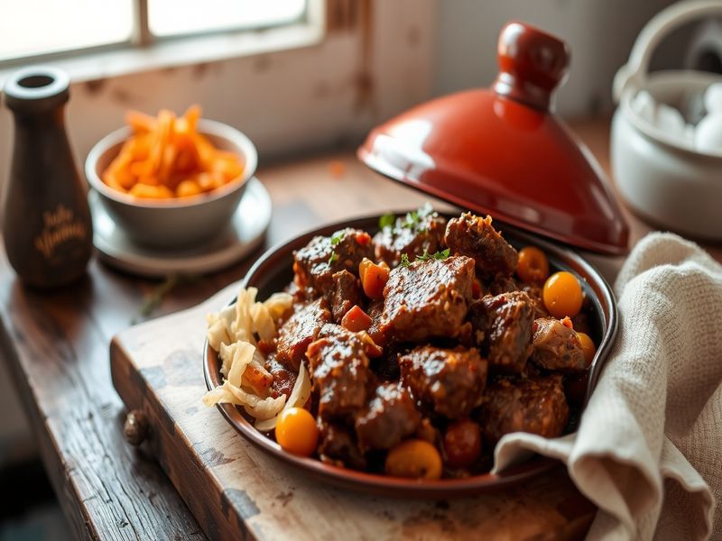 Moroccan Spiced Lamb and Apricot Tagine