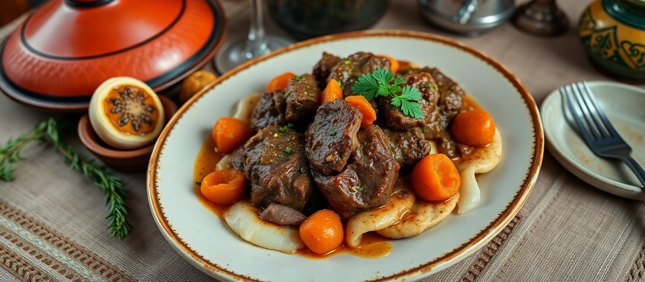 Moroccan Spiced Lamb and Apricot Tagine