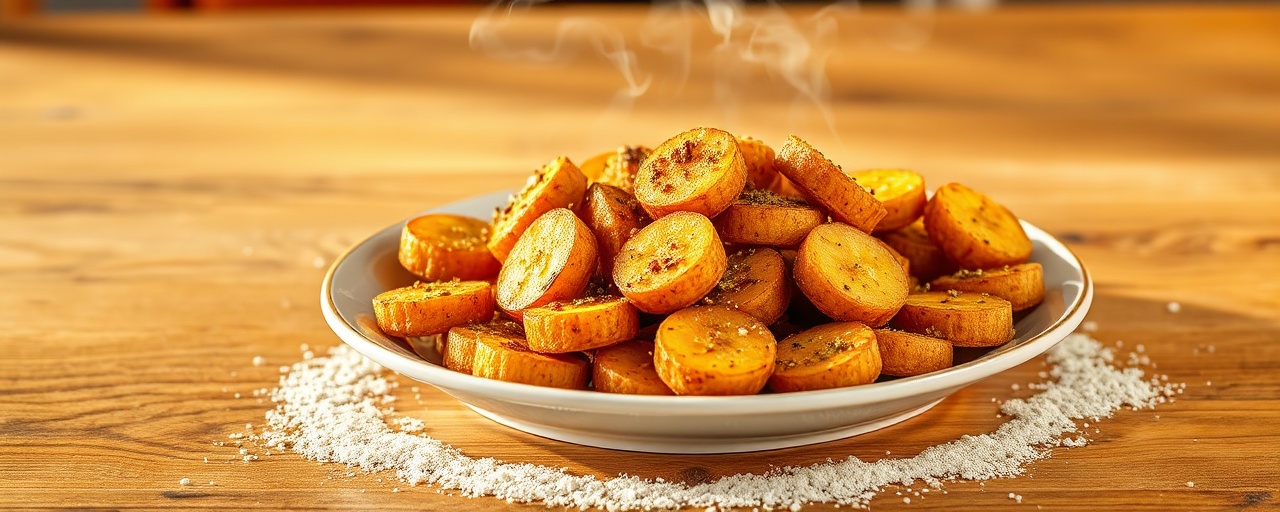 Mouz Maqli bil Za'atar wa Toum (Deep-Fried Plantains with Za'atar and Garlic)