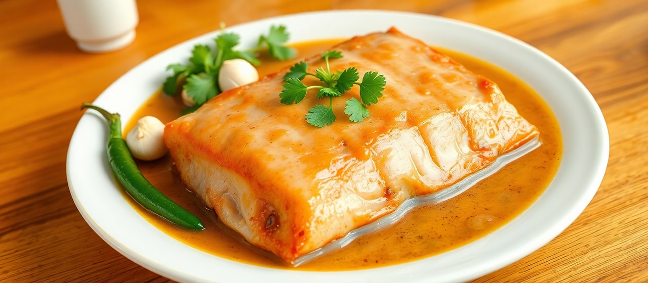 Neung Moo Sam Chan Manao (Steamed Pork Belly with Spicy Lime Dressing)