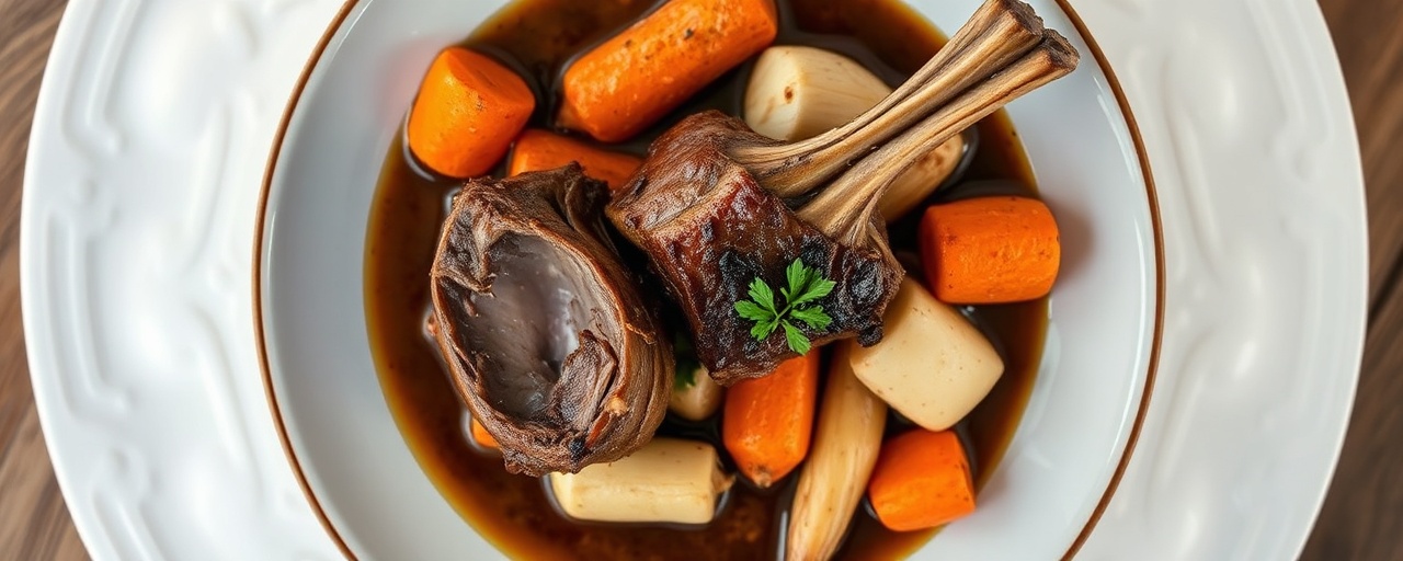 Nordic Braised Lamb Shank with Root Vegetables