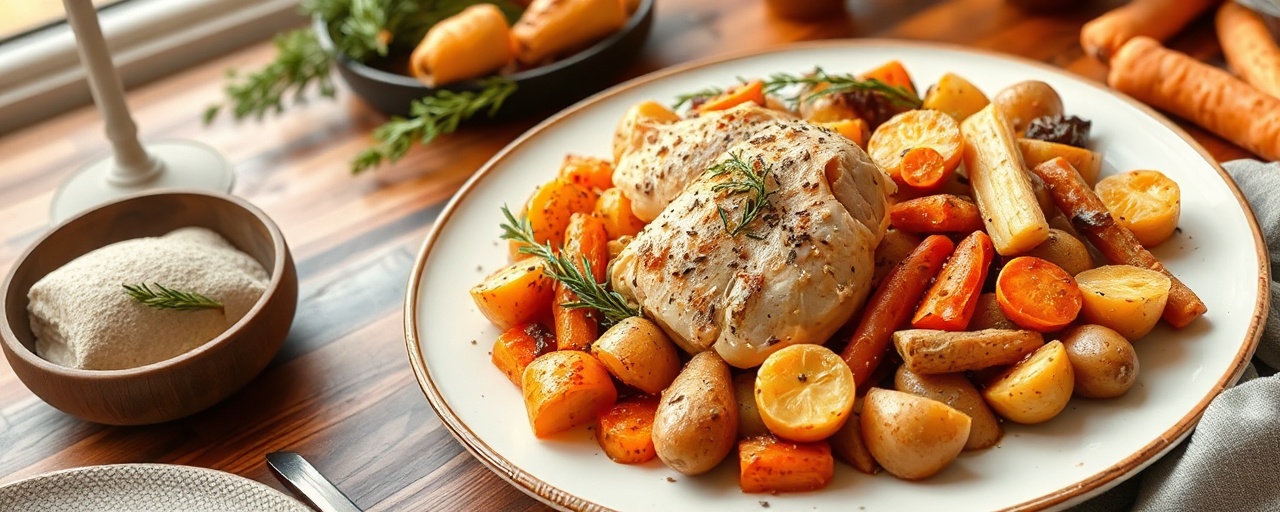 Nordic Chicken and Root Vegetable Bake