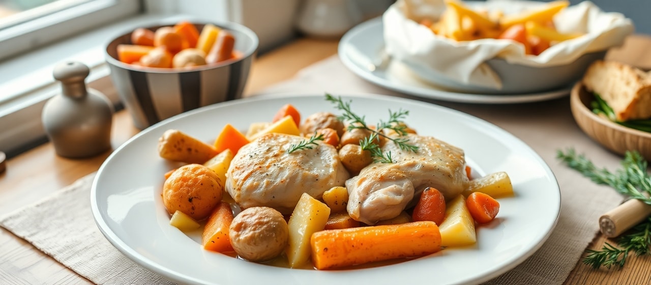 Nordic Chicken and Root Vegetable Bake