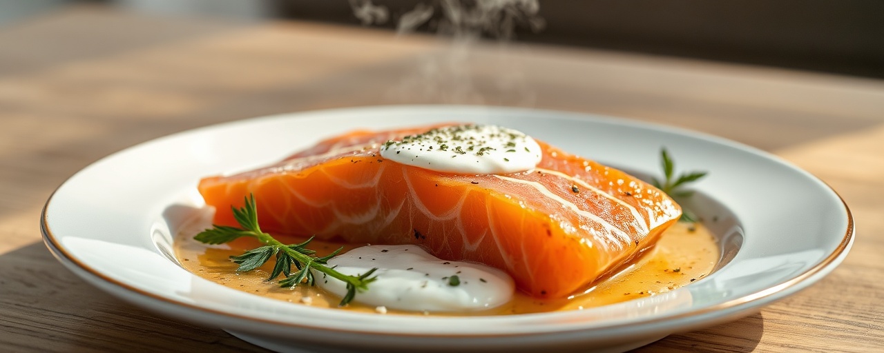 Nordic Cured Salmon with Preserved Lemon & Dill Crème