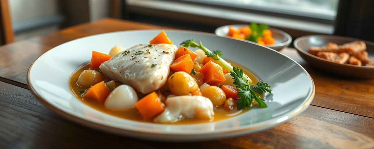 North Sea Haddock & Root Vegetable Stew with Coconut