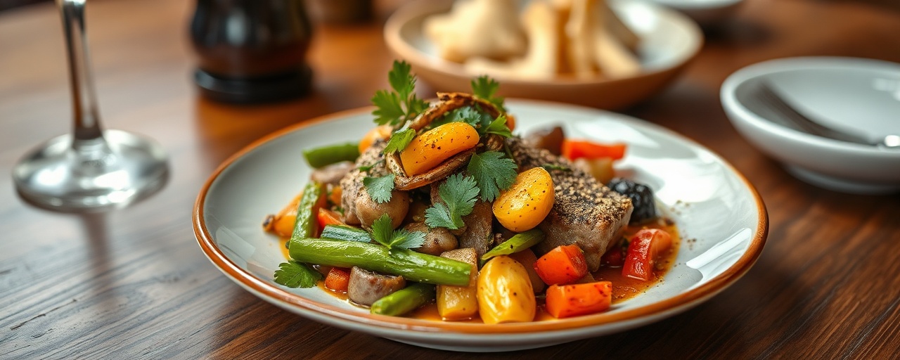 Ostrich 'Veldfire' Stir-Fry with Sumac and Vibrant Vegetables