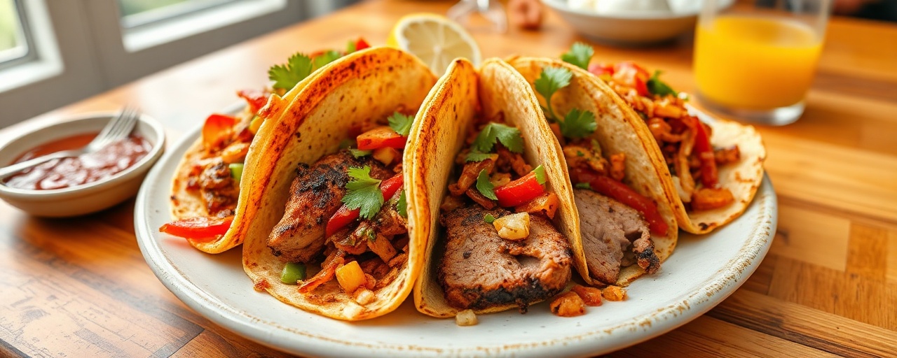 Pan-Seared Achiote Miso Pork Al Pastor Tacos