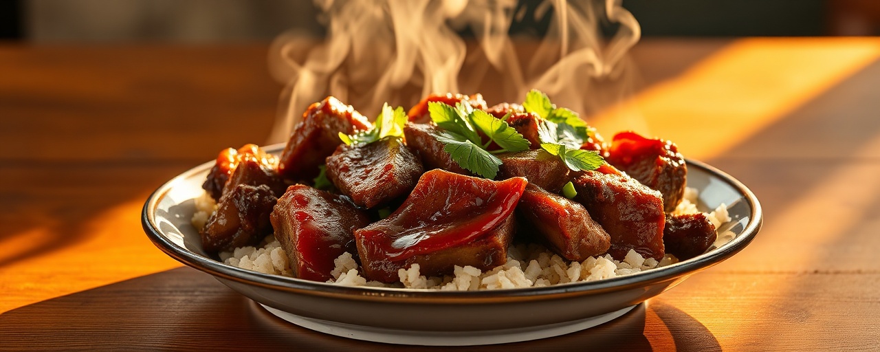 Pan-Seared Coconut Adobo Short Ribs