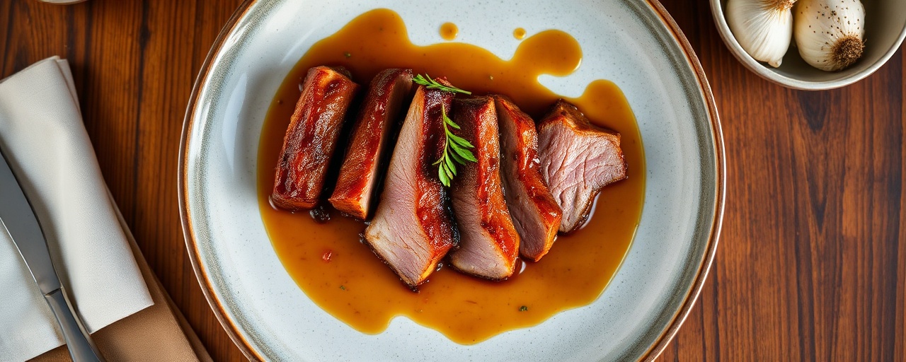 Pan-Seared Duck Breast with Tamarind-Lemongrass Glaze