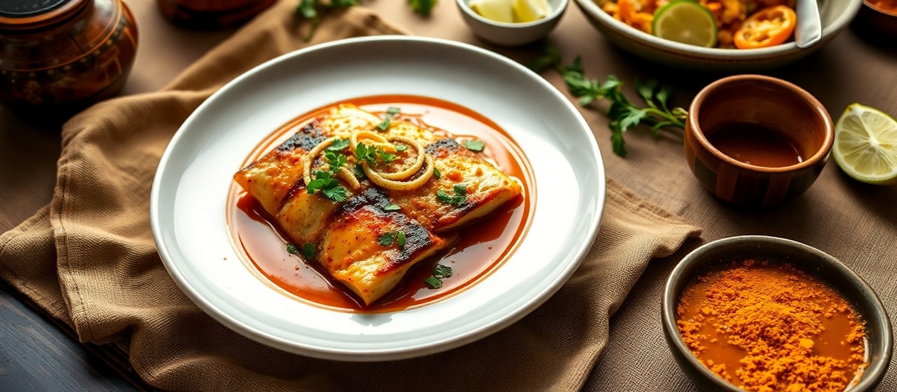 Pan-Seared Gochujang Mackerel with Coconut Ginger Sauce