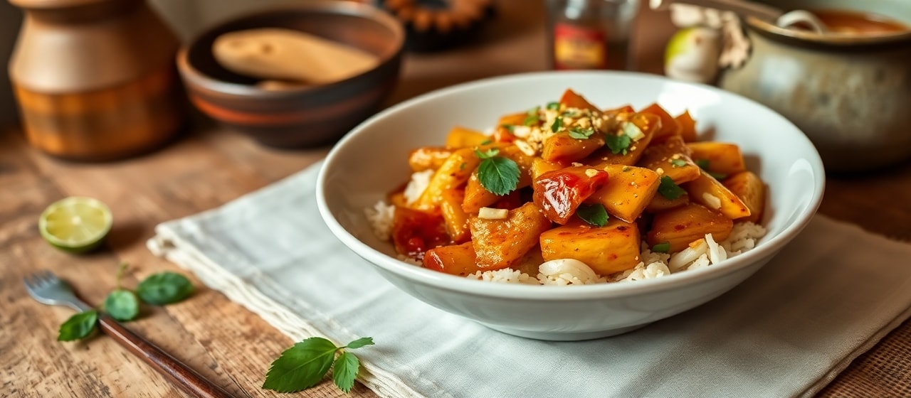 Pan-Seared Jackfruit with Chili-Lime Glaze