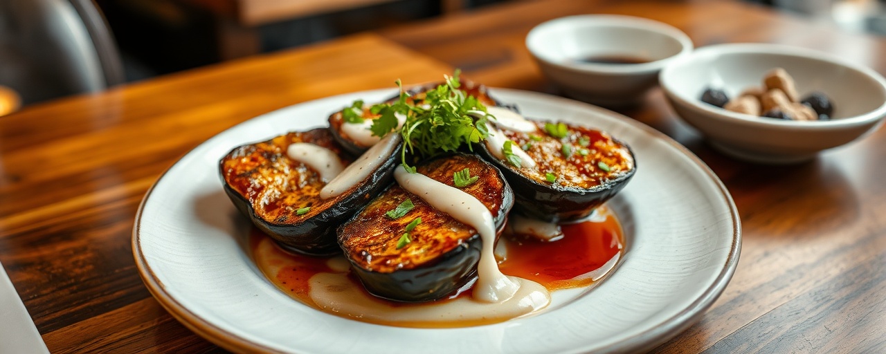 Pan-Seared Japanese Eggplant with Sweet Miso Glaze