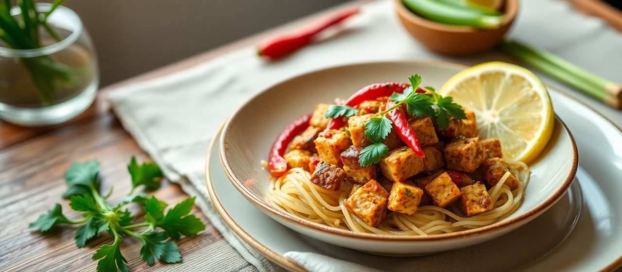 Pan-Seared Lemongrass-Chili Tempeh