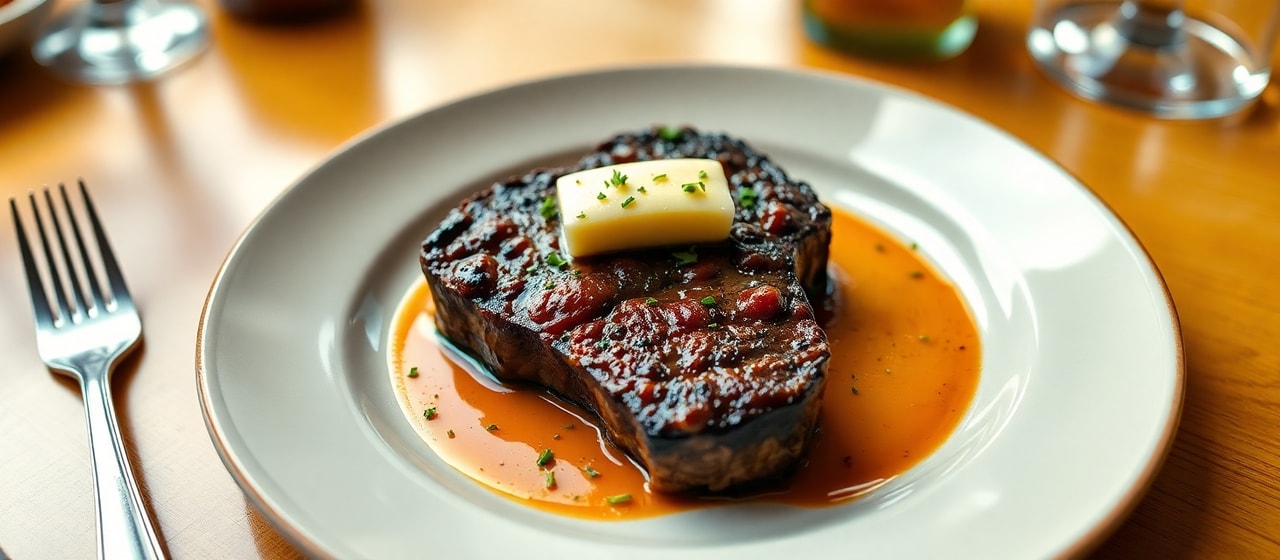 Pan-Seared Ribeye with Black Garlic Smoked Paprika Butter