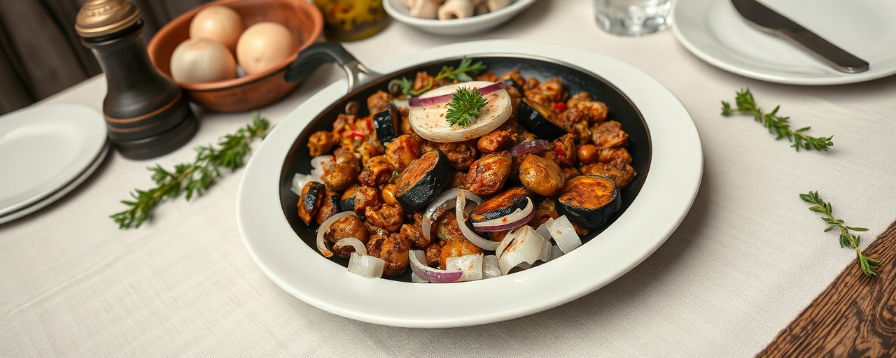 Pan-Seared Seitan Maqluba Skillet