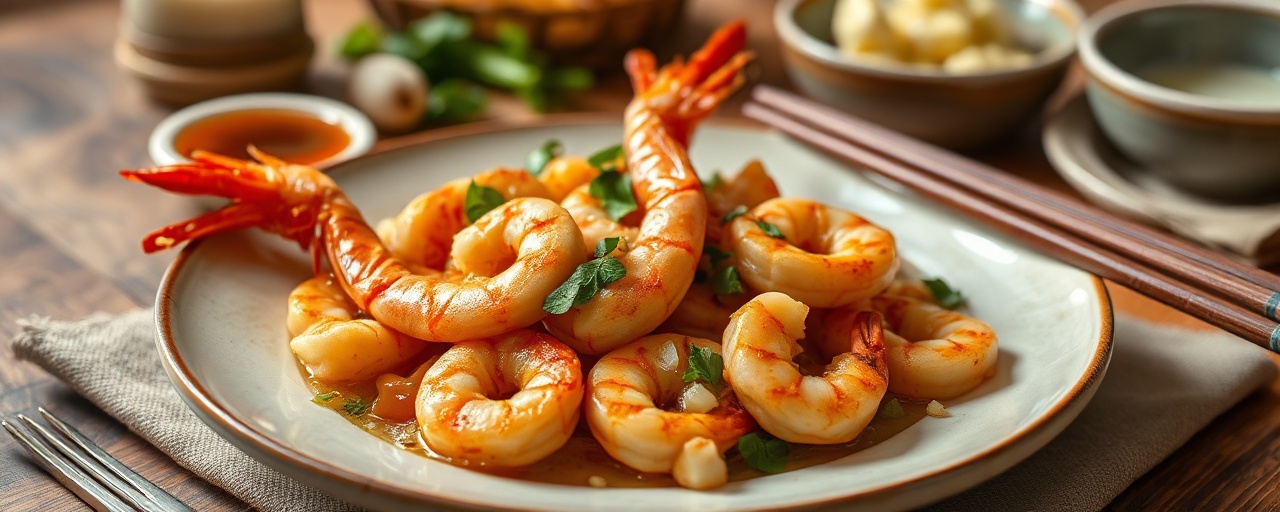 Pan-Seared Vietnamese Miso Shrimp with Lemongrass