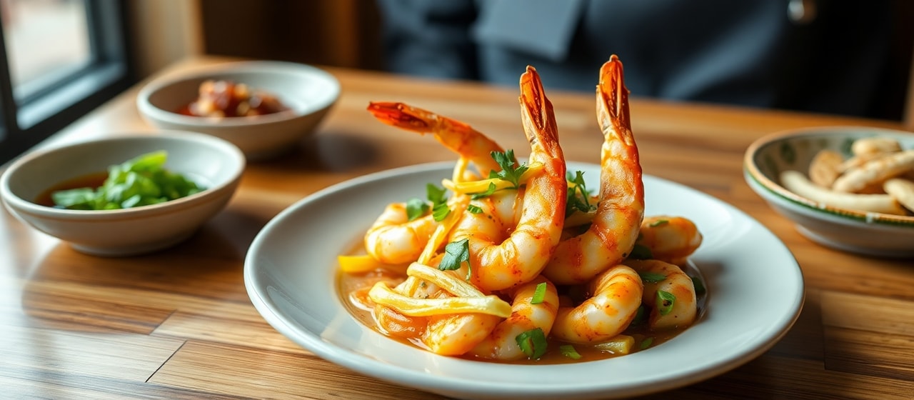 Pan-Seared Vietnamese Miso Shrimp with Lemongrass