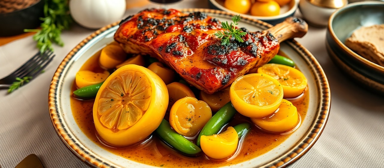 Panceta Guisada con Pimientos y Judiones