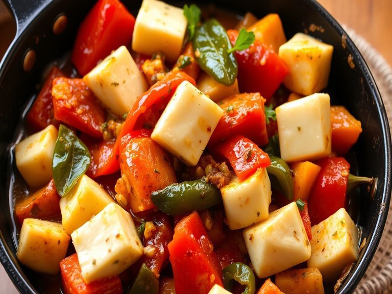 Paneer and Bell Pepper Stir-fry with Fenugreek