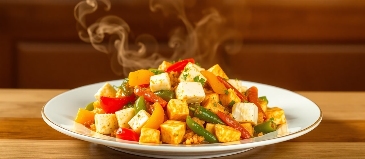Paneer and Bell Pepper Stir-fry with Fenugreek