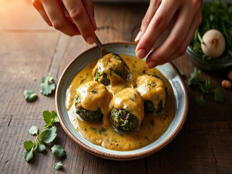 Paneer and Spinach Kofta in Cashew Gravy