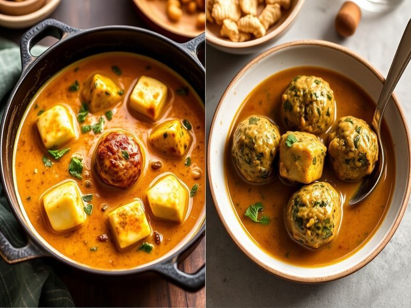 Paneer and Spinach Kofta in Cashew Gravy