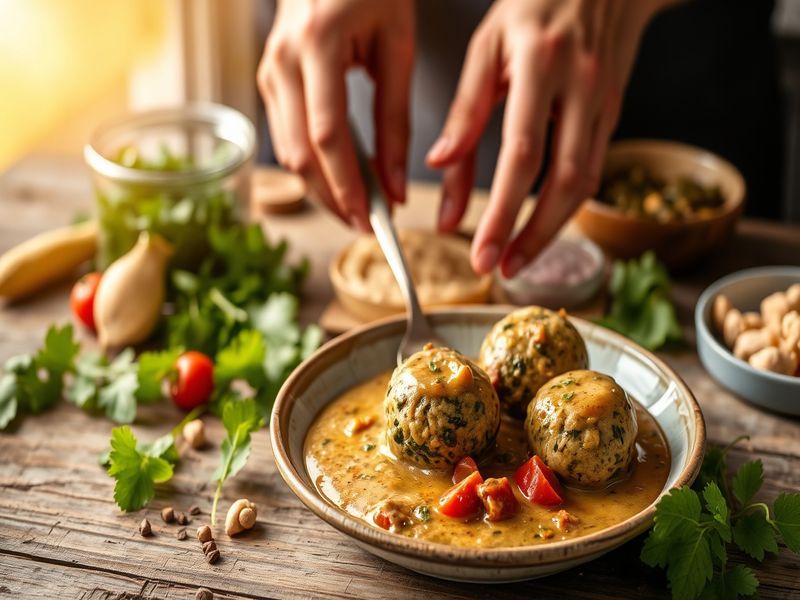 Paneer and Spinach Kofta in Cashew Gravy