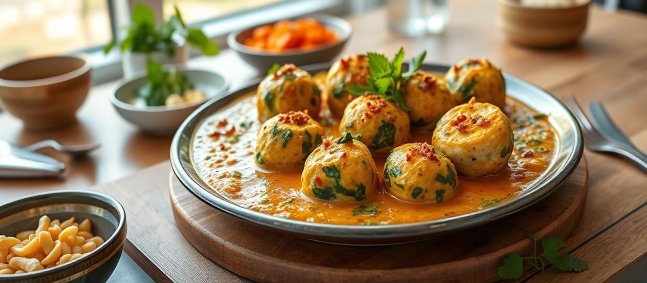 Paneer and Spinach Kofta in Cashew Gravy