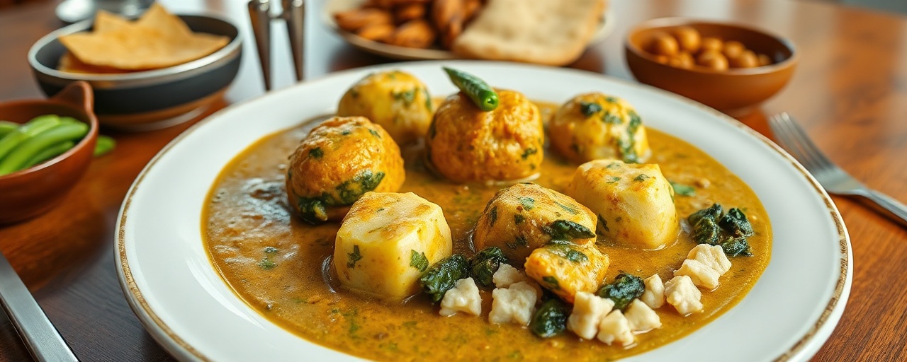 Paneer and Spinach Kofta in Cashew Gravy