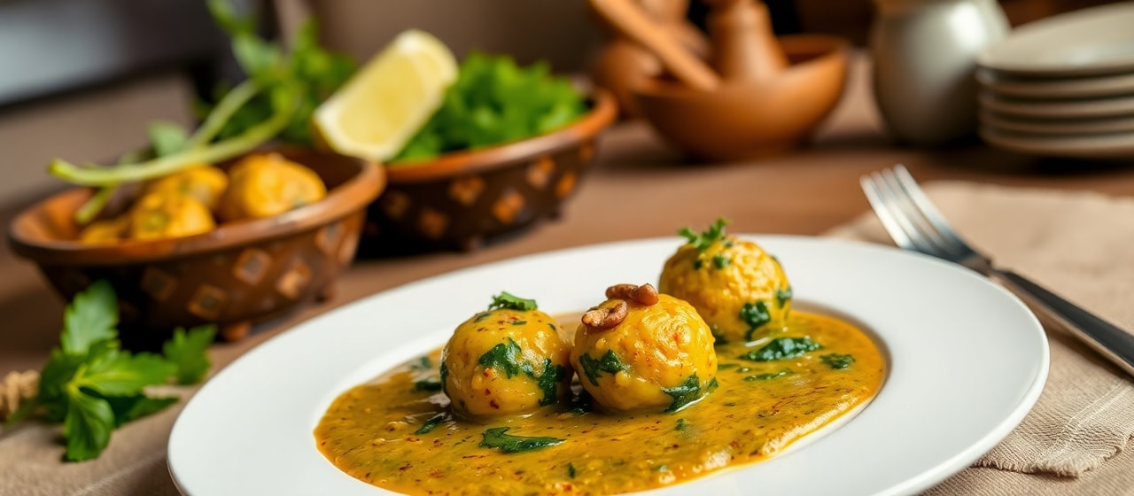 Paneer and Spinach Kofta in Cashew Gravy
