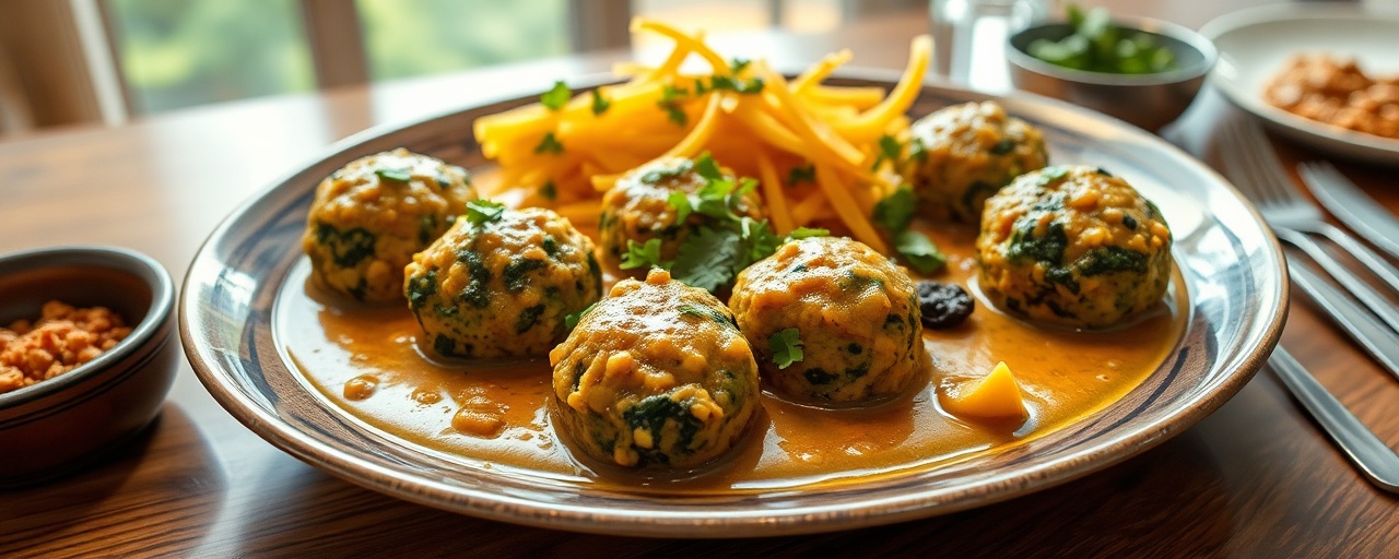 Paneer and Spinach Kofta in Cashew Gravy