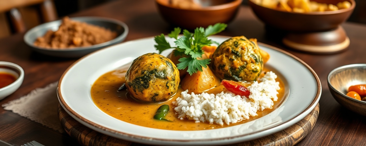 Paneer and Spinach Kofta in Cashew Gravy