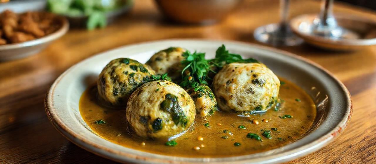 Paneer and Spinach Kofta in Cashew Gravy