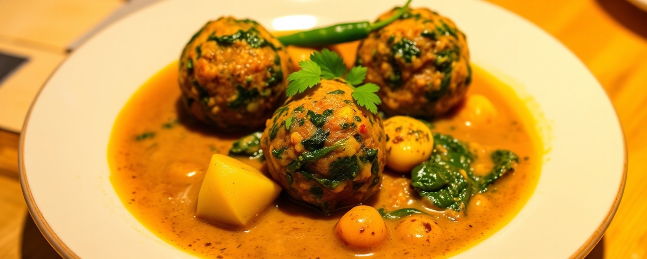 Paneer and Spinach Kofta in Cashew Gravy