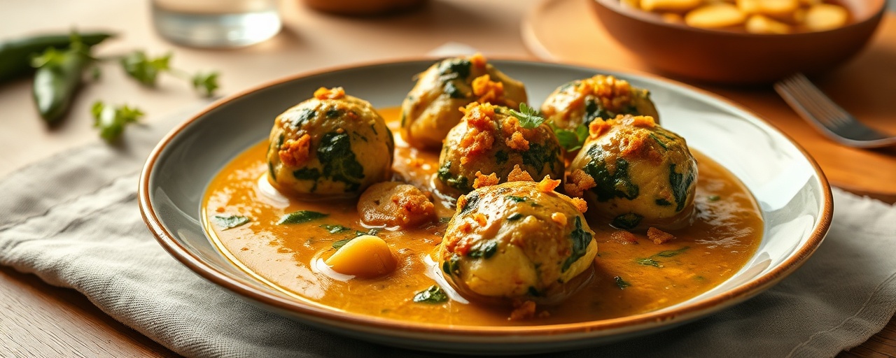 Paneer and Spinach Kofta in Cashew Gravy