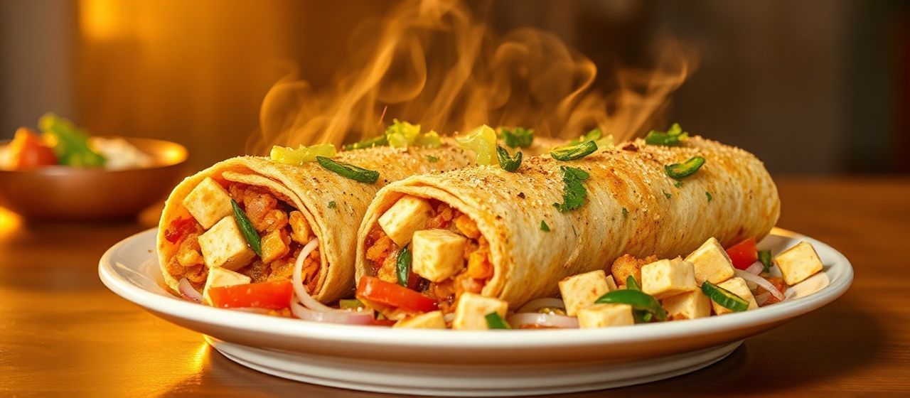 Paneer Bhurji Kathi Roll